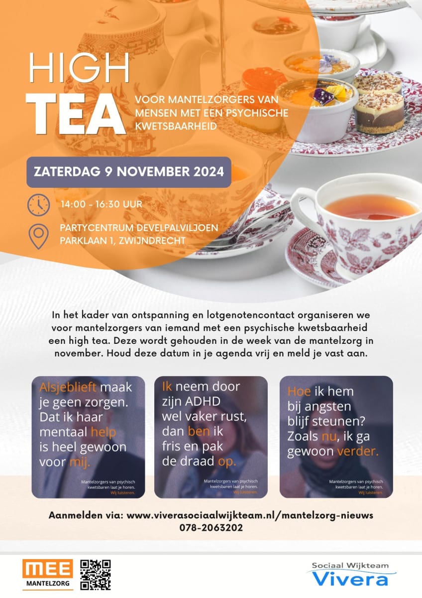 High Tea voor naasten met een psychische kwetsbaarheid